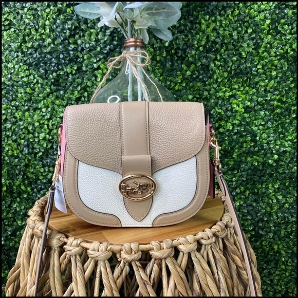 Coach multi color block george saddle bag NWT - Picture 1 of 9